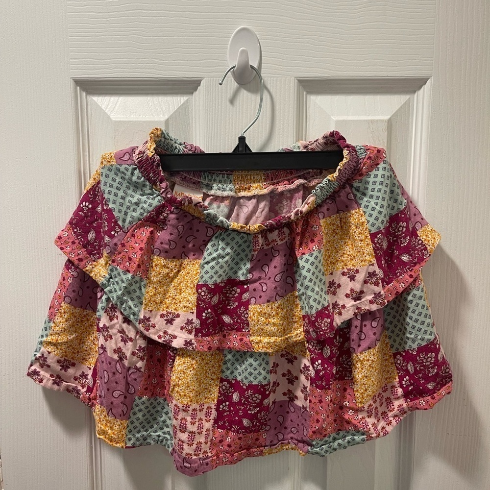 Jumping Beans Multicolor Patchwork Top